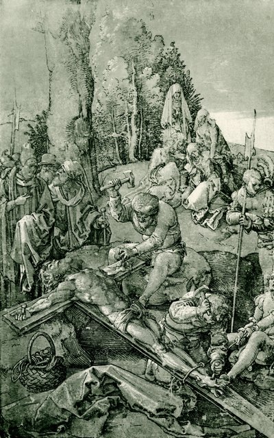 Christ is Nailed to the Cross by Albrecht Dürer