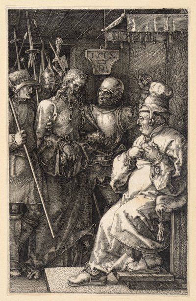 Christ before Caiaphas (Engraving Passion) by Albrecht Dürer