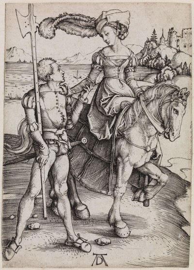 The Maiden on Horseback and the Landsknecht by Albrecht Dürer
