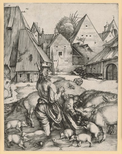 The Prodigal Son Tending the Swine by Albrecht Dürer