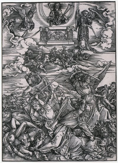 Angel Battle, VII. Figure, Plate 9 from the Series 