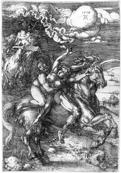 Abduction on the Unicorn by Albrecht Dürer