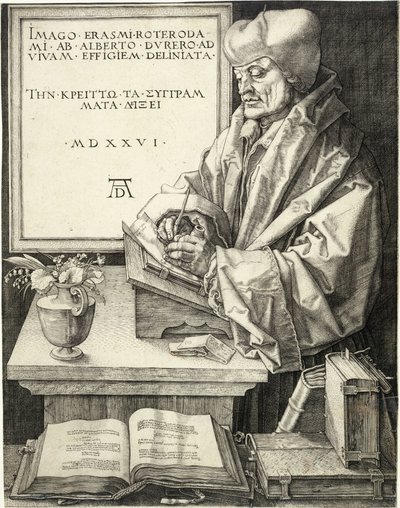 Erasmus of Rotterdam (Bartsch 107) by Albrecht Dürer