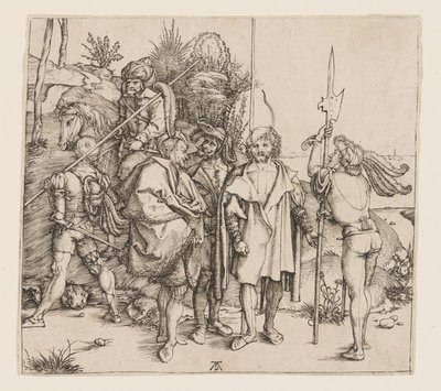 Five Foot Soldiers and a Mounted Turk by Albrecht Dürer