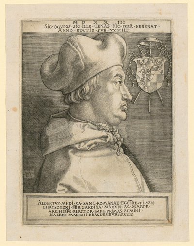 Lion Crest with Rooster by Albrecht Dürer