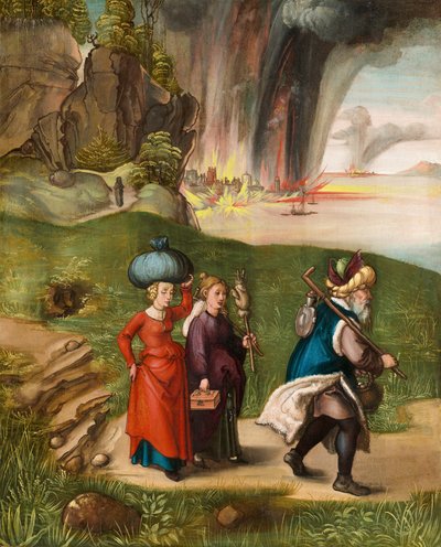 Lot and His Daughters (reverse) by Albrecht Dürer