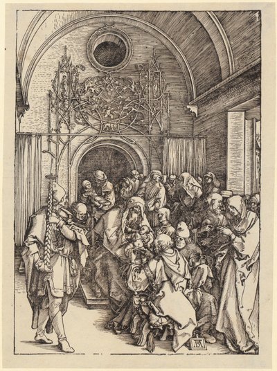 Mary on the Crescent Moon, Plate 1 from the series "The Life of Mary" by Albrecht Dürer