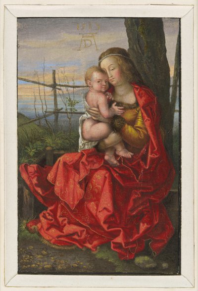 Mary with Child Sitting by a Tree by Albrecht Dürer
