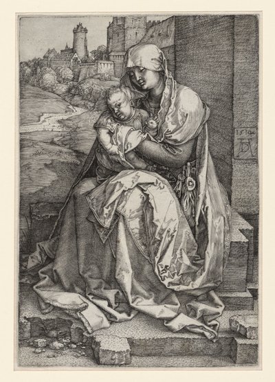 Mary with Child Sitting in Front of a Wall by Albrecht Dürer