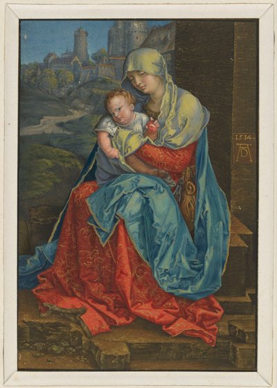 Mary with Child Sitting in Front of a Wall by Albrecht Dürer
