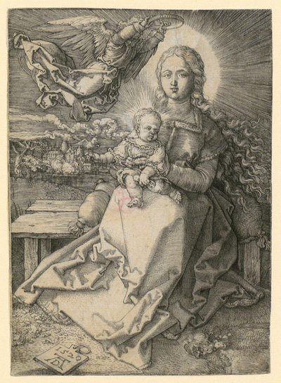 Maria, Crowned by an Angel by Albrecht Dürer