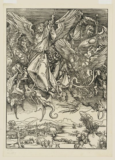 Michael and His Angels Fight with the Dragon by Albrecht Dürer