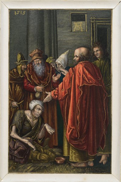Peter and John Healing a Lame Beggar in the Temple by Albrecht Dürer