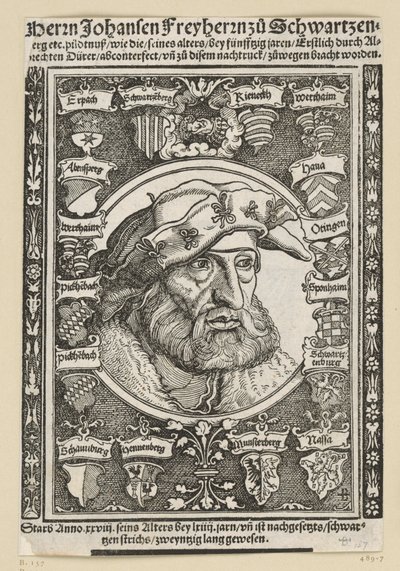 Portrait of Johannes Freiherr zu Schwarzenberg by Albrecht Dürer