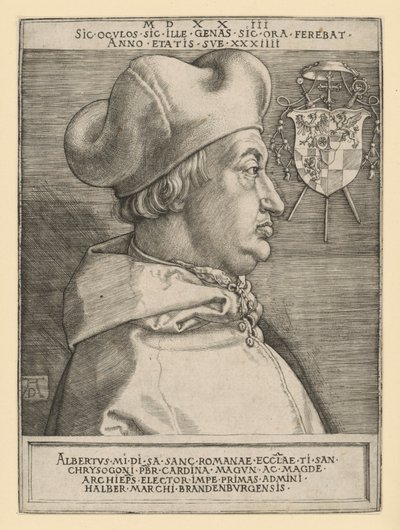 Portrait of Cardinal Albrecht of Brandenburg (The Great Cardinal) by Albrecht Dürer