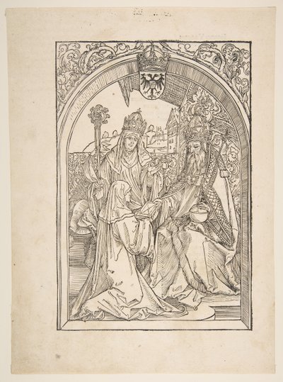 Rosvitha Presenting the Comedies to the Emperor Otto I. (Illustration from the Opera Hrosvi) by Albrecht Dürer