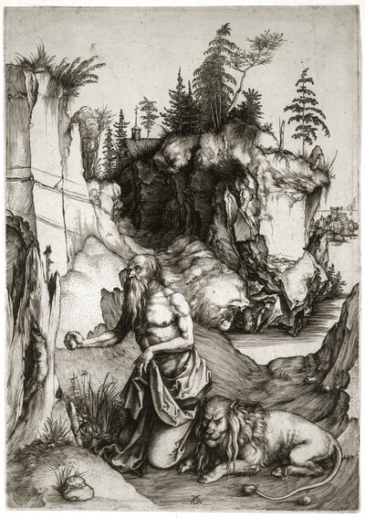 Saint Jerome in Penitence (Bartsch 61) by Albrecht Dürer