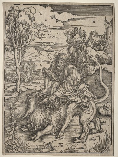 Samson Killing the Lion by Albrecht Dürer
