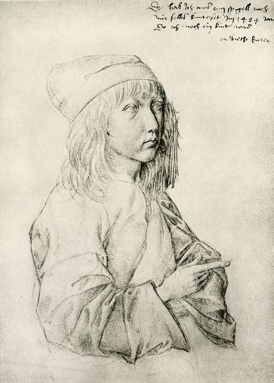 Self portrait of the thirteen year old Dürer by Albrecht Dürer