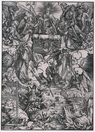 Seven Trumpeting Angels, Figure VI, Plate 8 from the series “The Apocalypse” by Albrecht Dürer