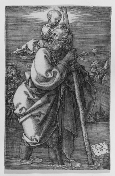 St. Christopher Facing to the Left by Albrecht Dürer