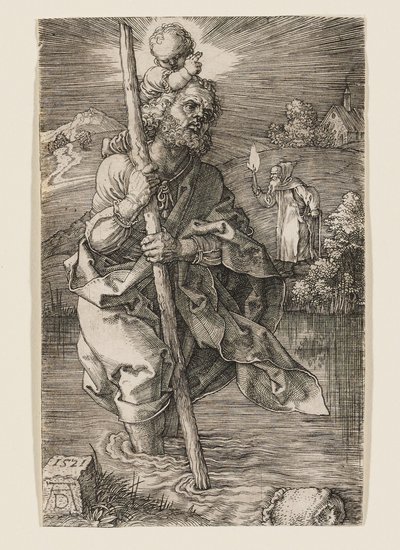 St. Christopher with the Head Turned to the Right by Albrecht Dürer