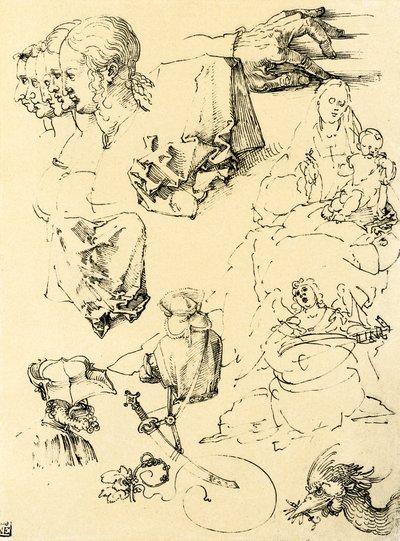 Study Sheet with Different Designs by Albrecht Dürer