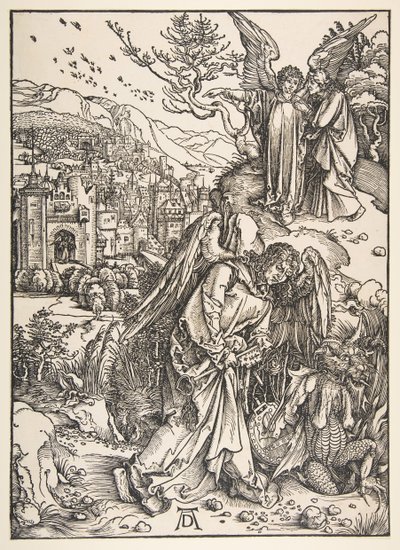 The Angel with the Key to Bottomless Pit by Albrecht Dürer