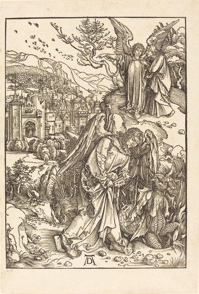 The Angel with the Key to the Bottomless Pit by Albrecht Dürer
