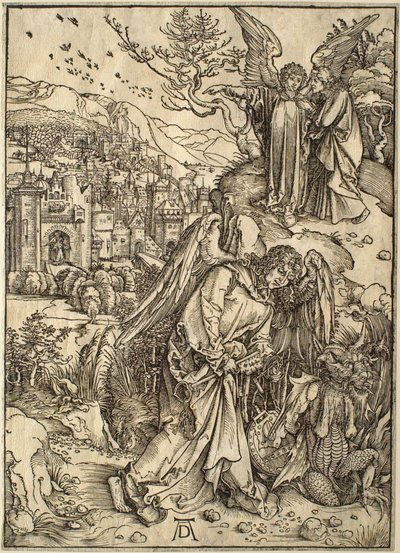 The Apocalypse: The Angel with the Key of the Bottomless Pit by Albrecht Dürer