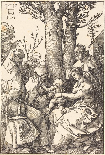 The Holy Family with Joachim and Anne under a Tree by Albrecht Dürer