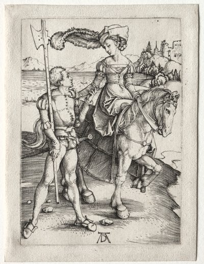 The Lady Riding and the Landsknecht by Albrecht Dürer