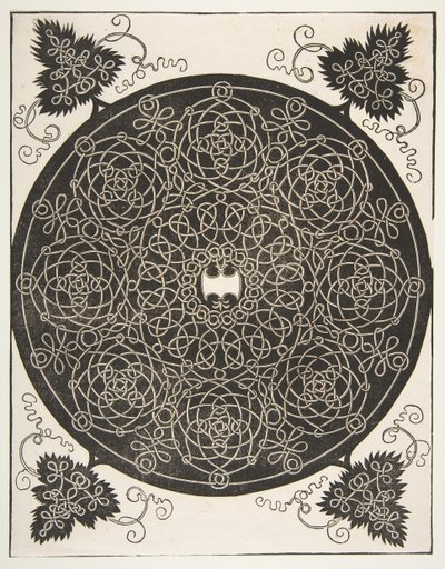 The Third Knot. Interlaced Roundel with Eight Wreaths and a Scalloped Shield by Albrecht Dürer