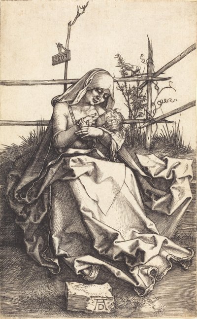 The Virgin and Child on a Grassy Bench, 1503 by Albrecht Dürer