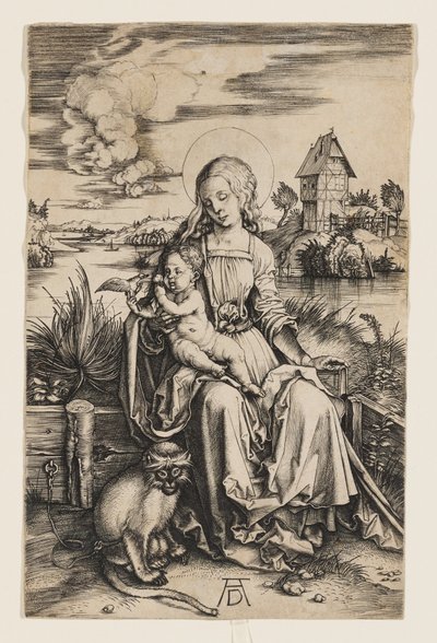 Virgin and Child with the Monkey by Albrecht Dürer