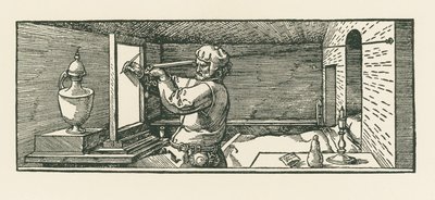 A Man Drawing a Can by Albrecht Dürer or Duerer
