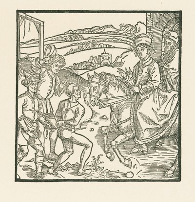 Catonet redeems an evil doer from the gallows by Albrecht Dürer or Duerer