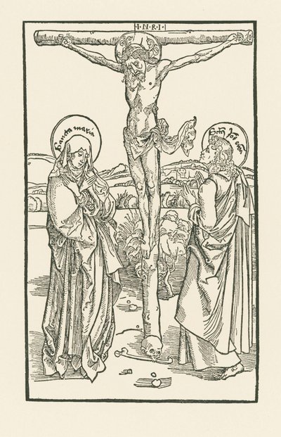 Christ on the Cross with Virgin Mary and Saint John by Albrecht Dürer or Duerer
