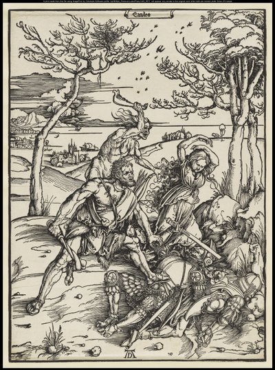 Hercules Conquering Cacus by Albrecht Dürer or Duerer