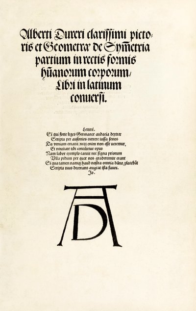 Title Page Featuring Durer