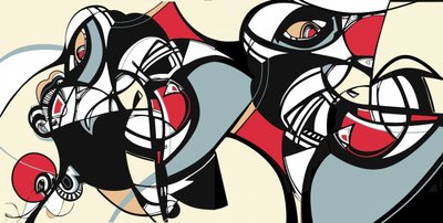 Abstract Cubist Faces by Alejandra Winkhaus