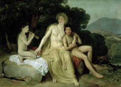 Apollo with Hyacinthus and Cyparissus Singing and Playing, 1831-34 by Aleksander Ivanov