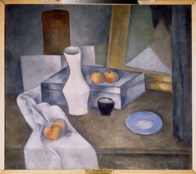 Still Life with Apples and Blue Saucer by Aleksandr Vasilievich Shevchenko