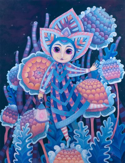 Whimsical Lantern Spirit by Aleksandra Paranchenko