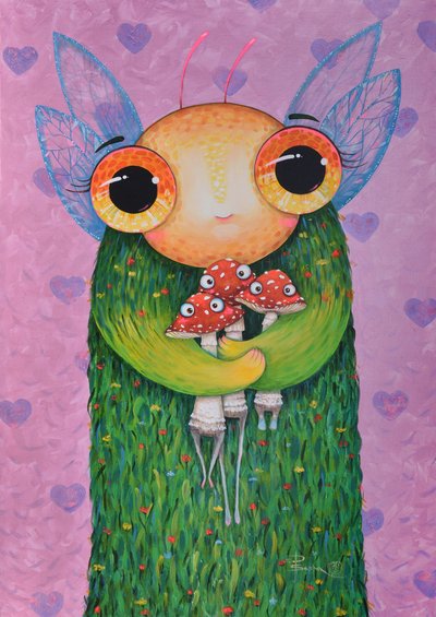 Whimsical Mushroom Friend by Aleksandra Paranchenko