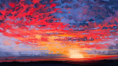 Dramatic Sunset Sky by Alena Aenami