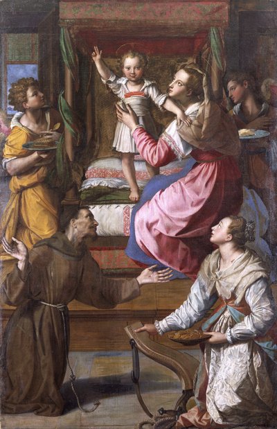 Virgin and Child with Saints Francis and Lucy by Alessandro Allori