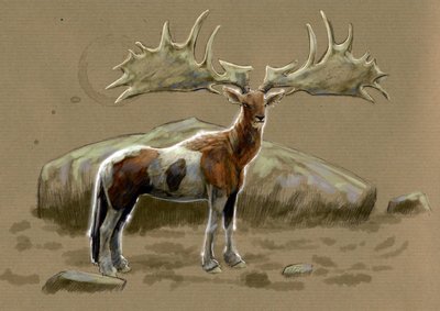 Fantastic Monsters and Creatures, Cryptozoology: Representation of a Hippocerf by Alessandro Lonati