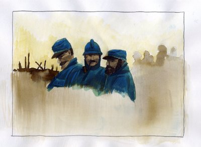French soldiers during World War I by Alessandro Lonati