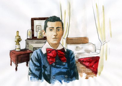 Marcel Proust young in the room of his aunt Elisabeth by Alessandro Lonati